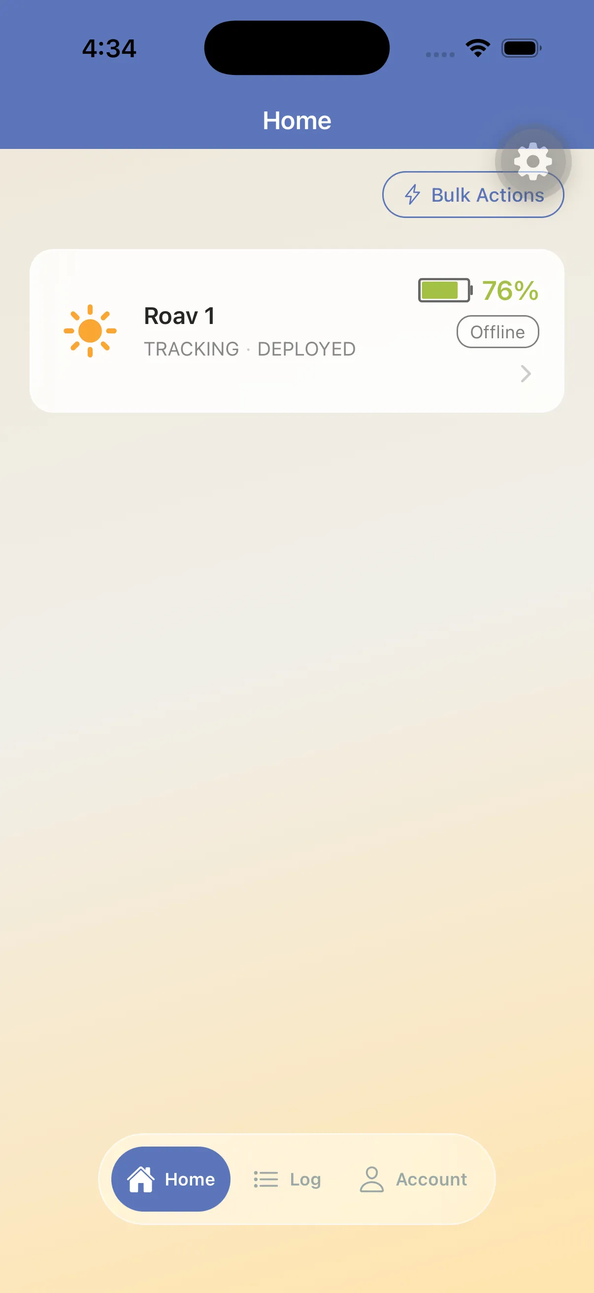 Home screen